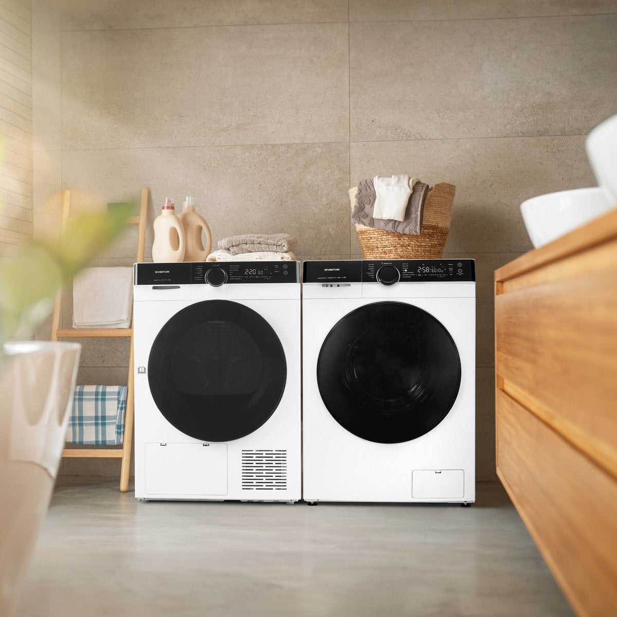 Inventum VWM8010W - Washing Machine - 8 kg - 14 Programs - 1400 RPM - Energy Class A-10% - Steam Clean - Quiet: 72 dB - White/Black