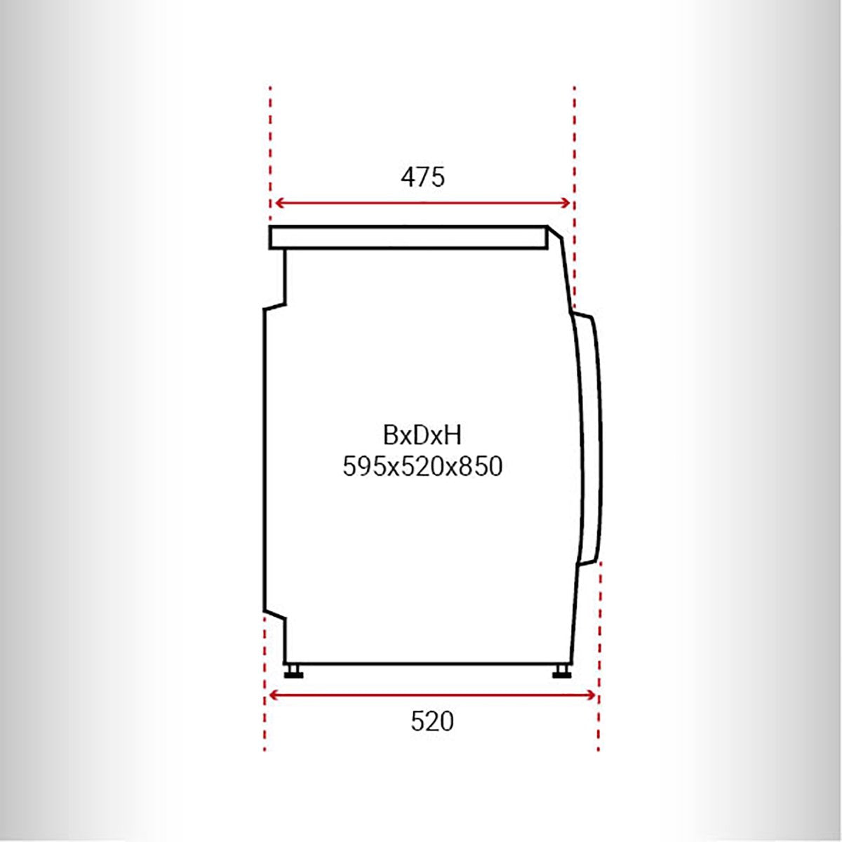 Inventum VWM8010W - Washing Machine - 8 kg - 14 Programs - 1400 RPM - Energy Class A-10% - Steam Clean - Quiet: 72 dB - White/Black