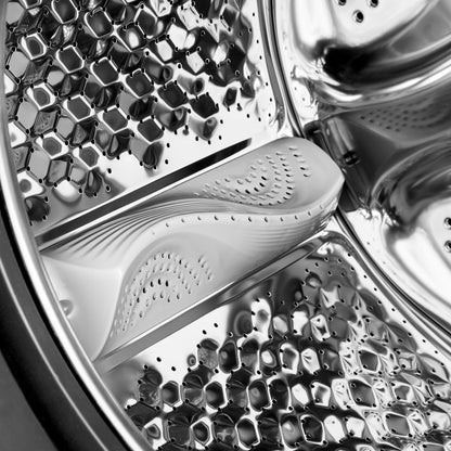 Inventum VWM8010B - Washing Machine - 8kg Capacity - 14 Programs - 1400 RPM - Energy Class A - Steam Clean - Quiet: 72 dB - White/Black