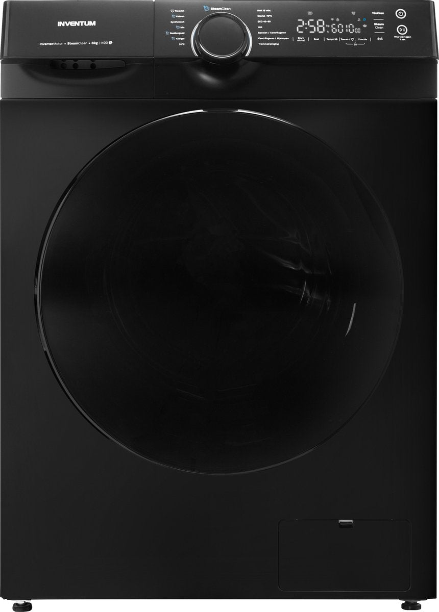 Inventum VWM8010W - Washing Machine - 8 kg - 14 Programs - 1400 RPM - Energy Class A-10% - Steam Clean - Quiet: 72 dB - White/Black