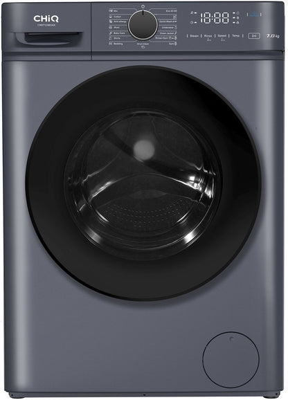 CHiQ CW07123863AX - Washing Machine - 7 KG - Space Pro - 16 Programs - AI Smart - Steam Washing & Quick Wash - 12-Year Motor Warranty - Energy Class A - New 2025