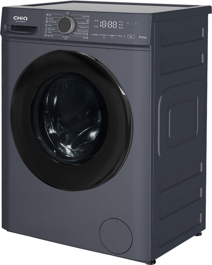 CHiQ CW07123863AX - Washing Machine - 7 KG - Space Pro - 16 Programs - AI Smart - Steam Washing & Quick Wash - 12-Year Motor Warranty - Energy Class A - New 2025