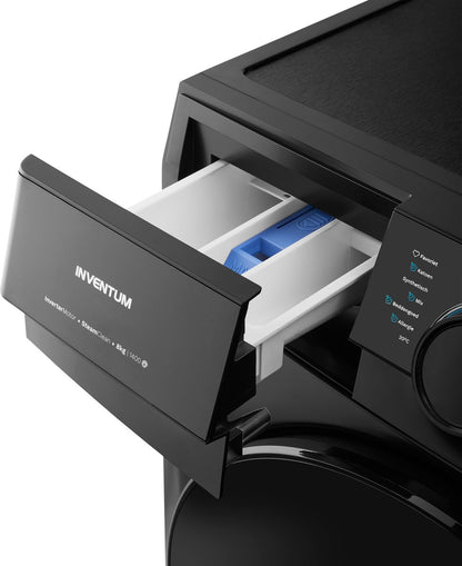 Inventum VWM8010B - Washing Machine - 8kg Capacity - 14 Programs - 1400 RPM - Energy Class A - Steam Clean - Quiet: 72 dB - White/Black