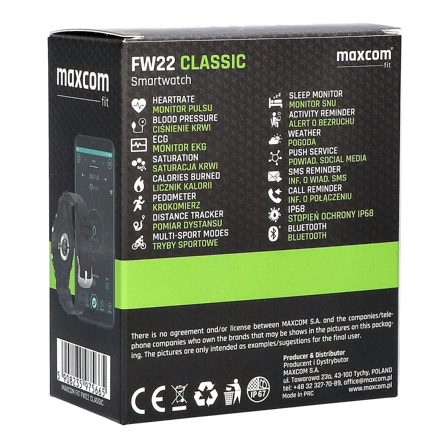 MAXCOM FW22 Classic Smartwatches Black